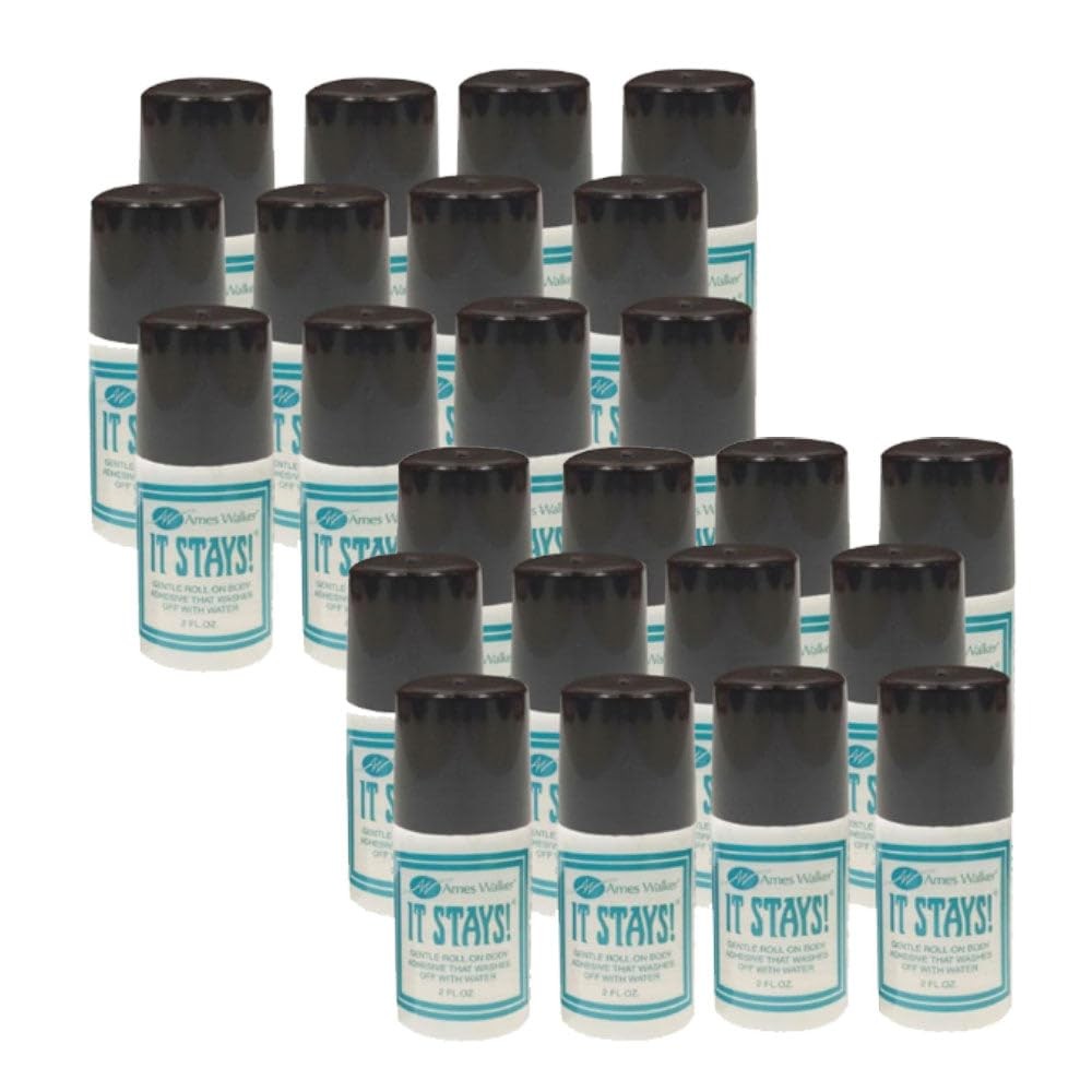 AW It Stays! Body Adhesive 2 oz. – Roll on Body Glue – Wig-Bra-Hosiery (Cloth…