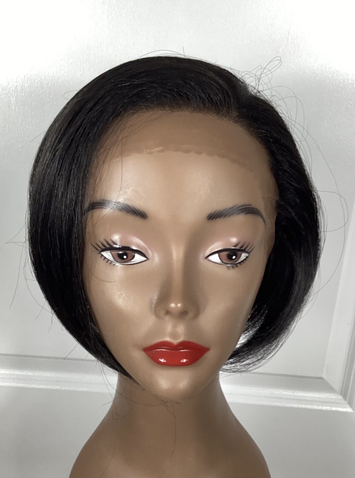 Jazz Wave Lace Front Wig Short LCS 130 Bob Black Tangle Free Synthetic EUC O-4