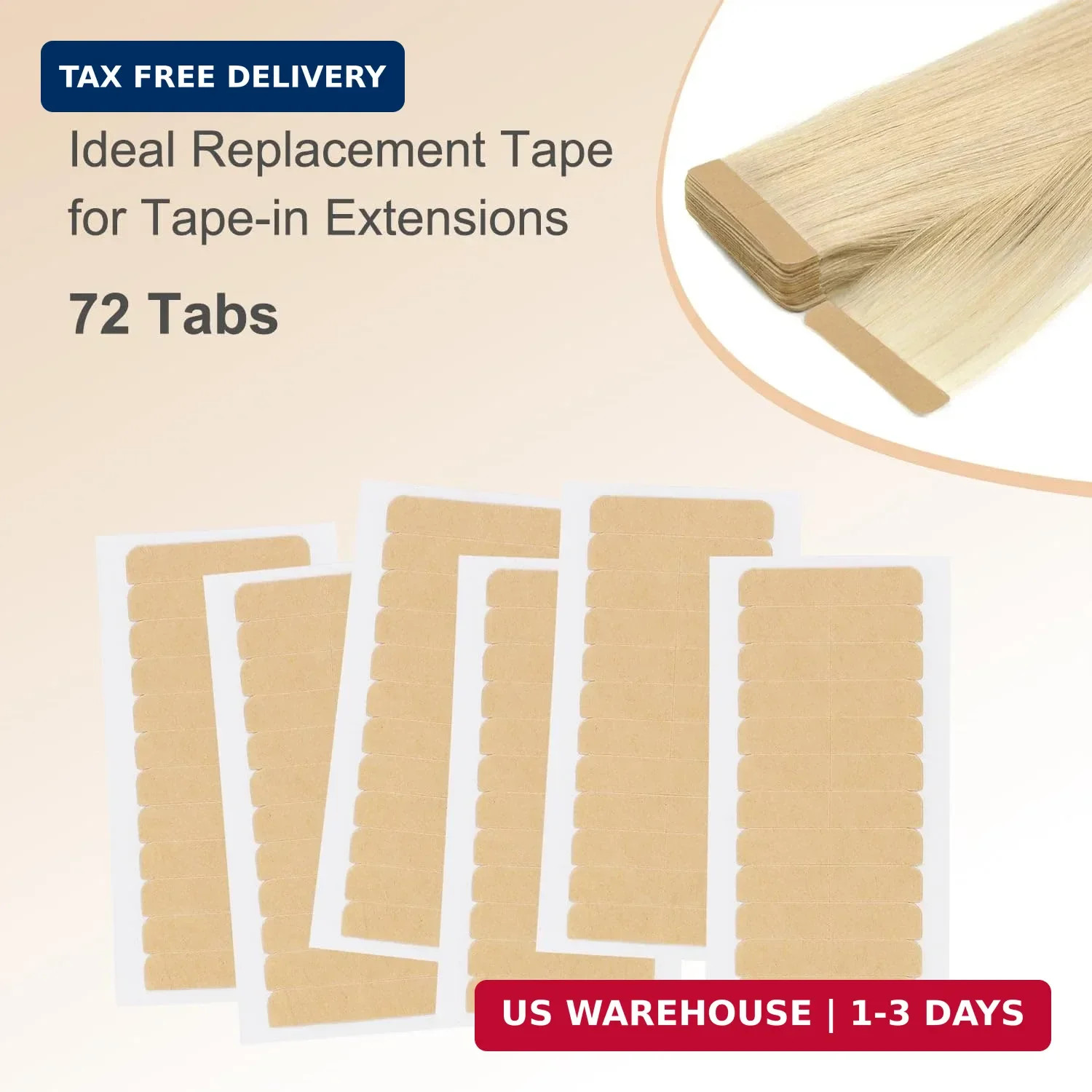Hair Extension Tape for Tape in Hair Extensions, Professional Replacement Tape w