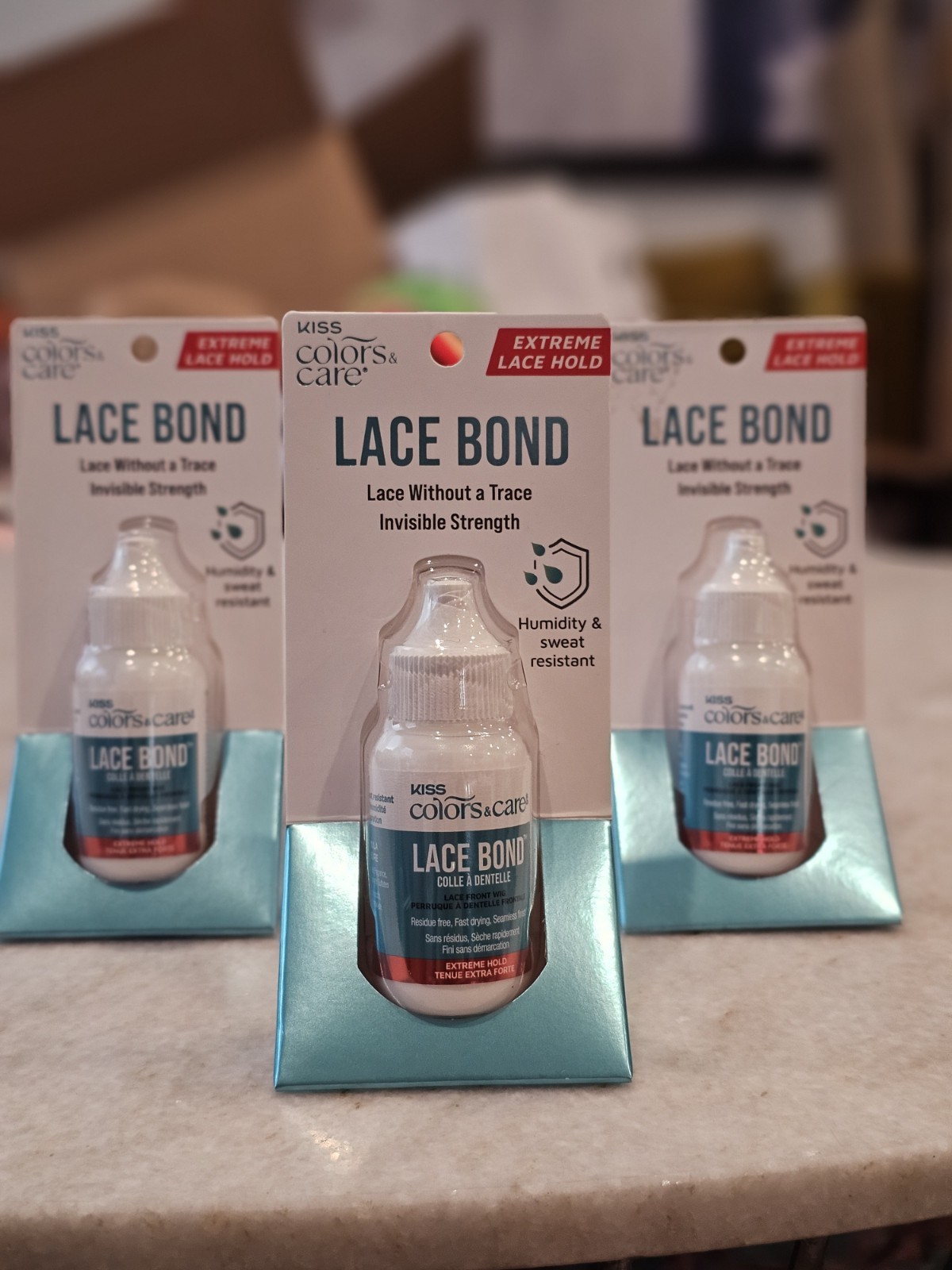 KISS Products Colors & Care Wig Lace Bond Glue – Extreme Hold – 1.1oz LOT OF 3