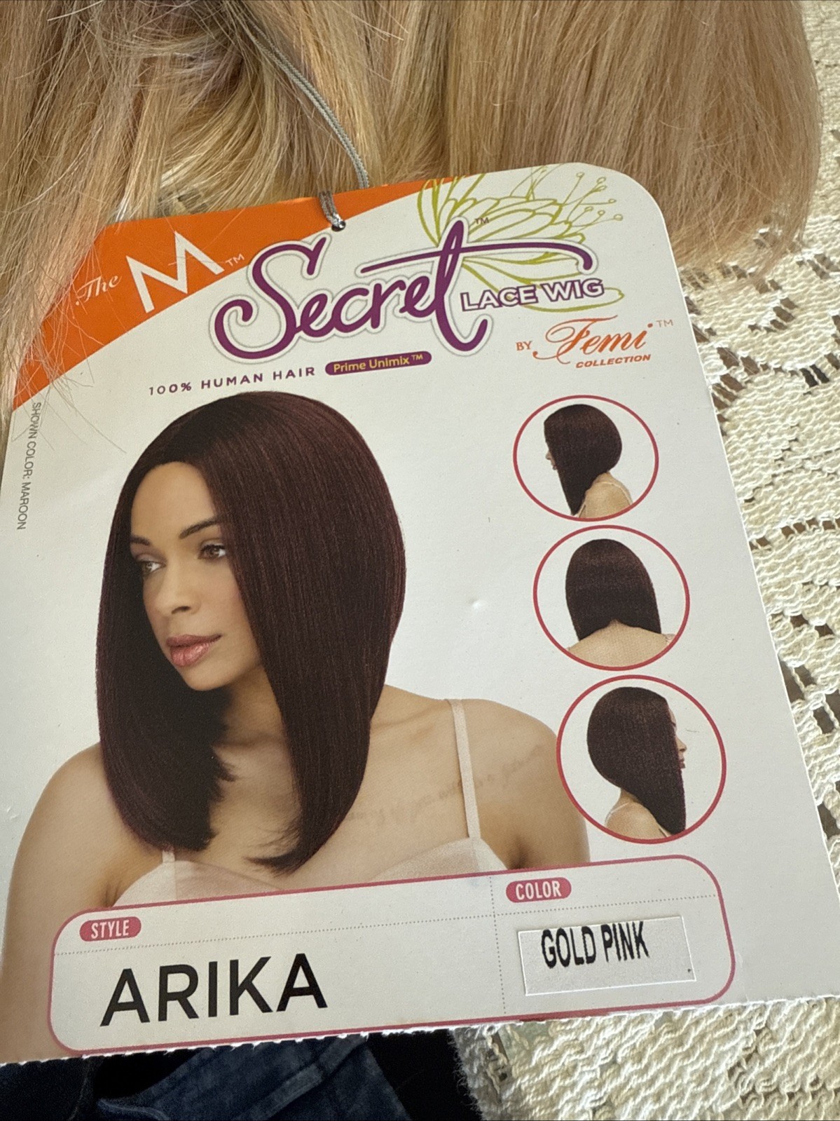 Human Hair Rooted Blonde Lace Front Wig Standard 13 Remy Touch Gold Pink