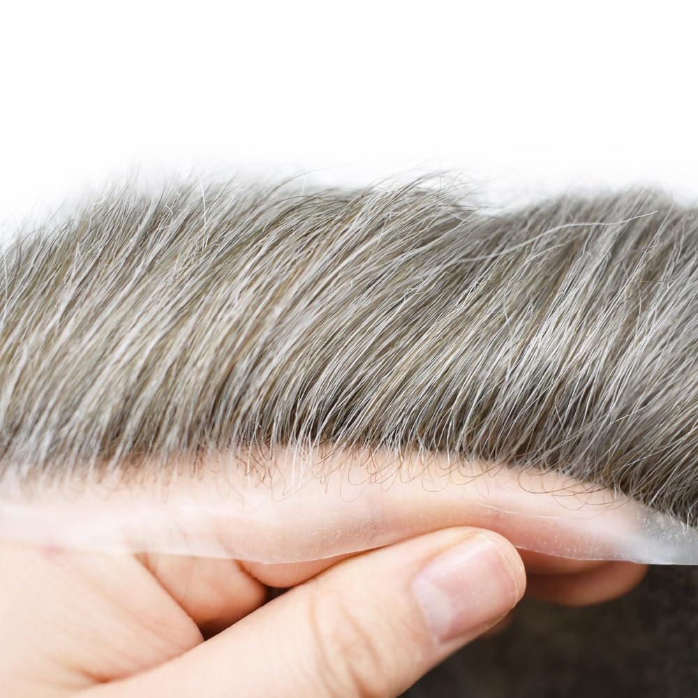 Mens Toupee Ultra Thin Skin Hairpiece Invisible PU Hair Replacement Systems US
