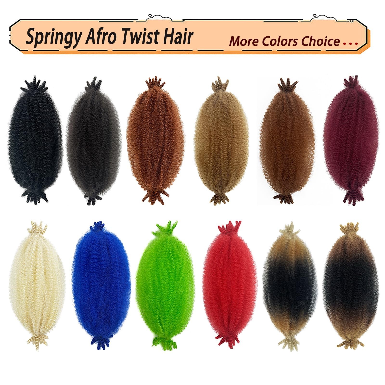 12″ Pre-Separated Afro Twist Braiding Hair – Kinky Crochet Braids for Soft Locs