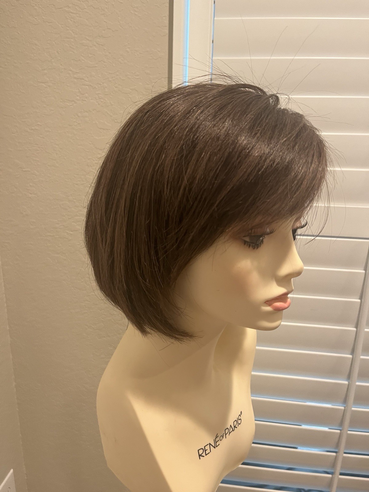 Medium Brown, 100% Real European hair Straight Bob Wig for Women Adult