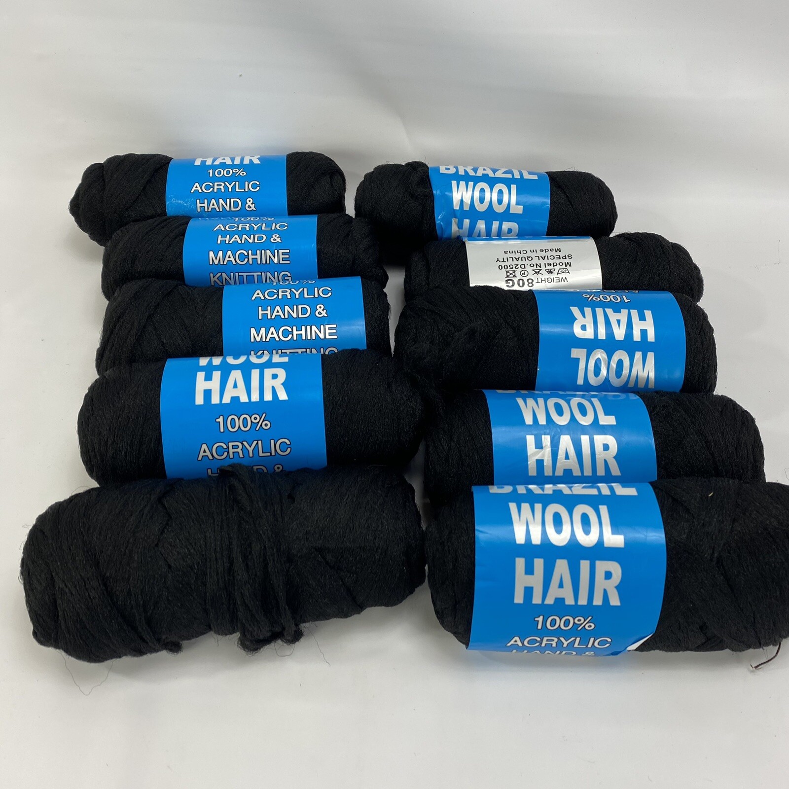 10 Rolls Brazil Brazilian Wool Hair Yarn for Braiding and Weaving 80g Each