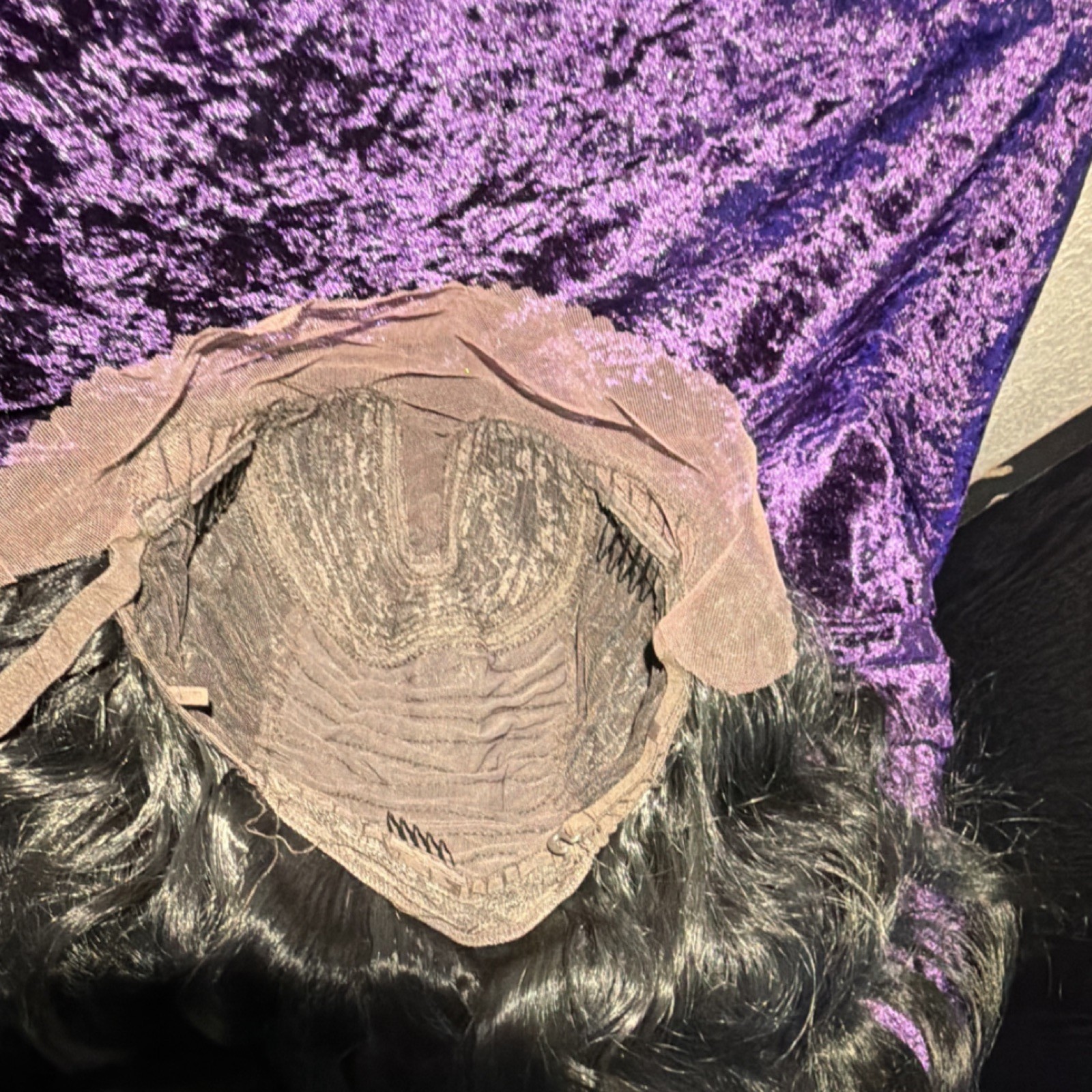 Black Lace Front Body Wave Wig Women Part Wavy Adjustable Strap One Size
