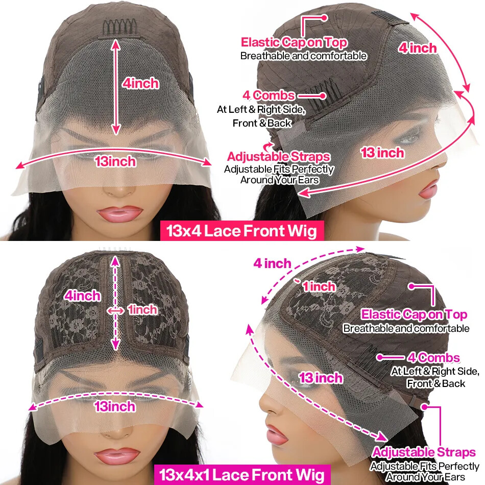 180% 13×6 Lace Front Wig Human Hair 13×4 Lace Front Wig PrePlucked 5×5 Lace Wig