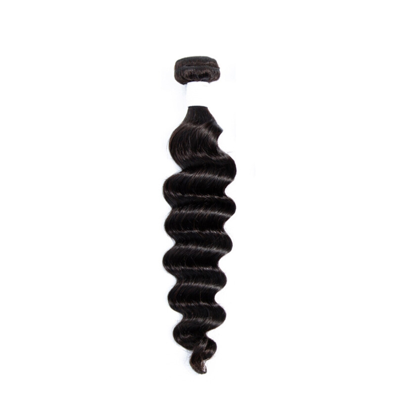 Brazilian 100% Human Hair Loose Deep Bundle 1 Piece Natural Color 10-30inch