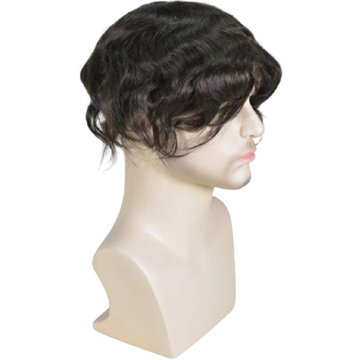 7″ Durable Men’s Human Hair French Lace Front & Skin PU 8×10″ #2 Dark Brown