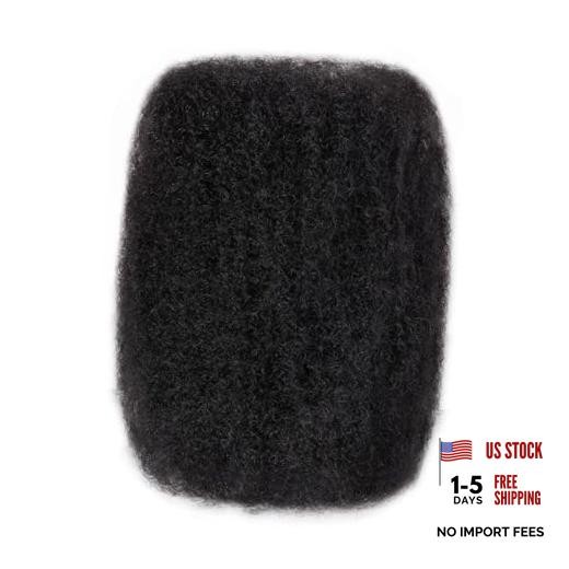 Afro Kinkys Bulk Human Hair 10 Inch 30g, 100% 10 Inch (Pack of 1) Natural Black