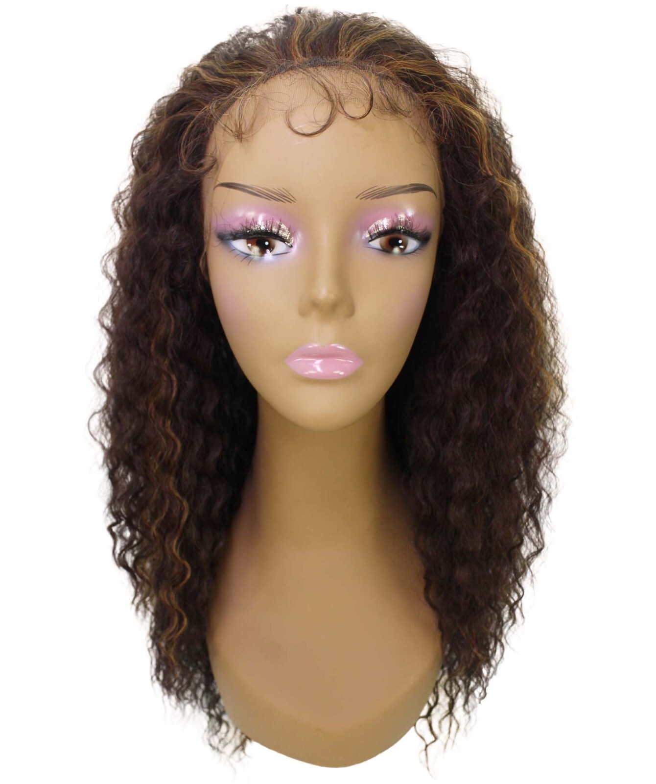LUXLUXE Deja Curly Glamour 24 in Long 13×6 Wig, Heat Resistant Fibers, 20+ Shade