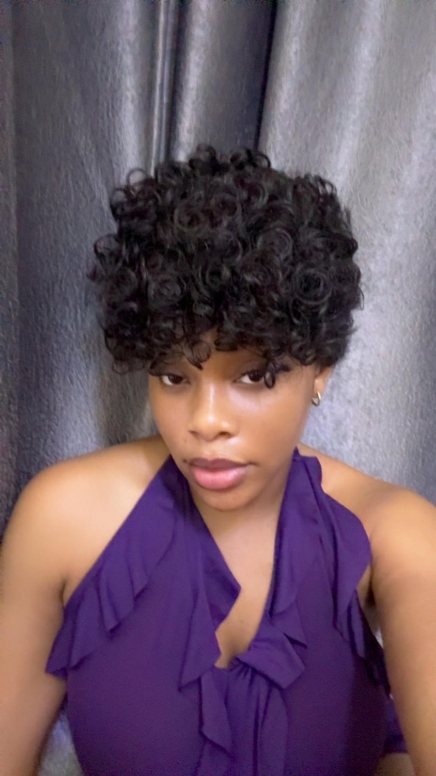 LUXLUXE Charla 9 Inches Curly Wig, Heat Resistant Fiber BF-0011