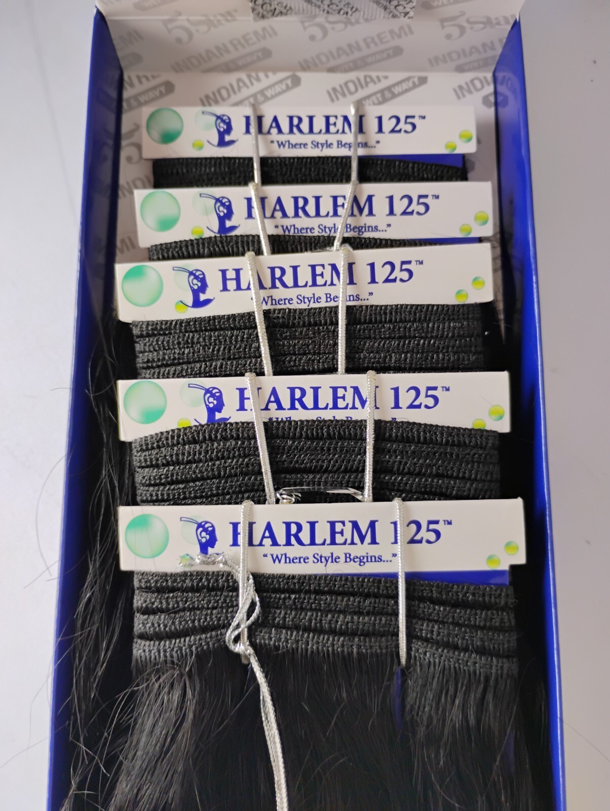 Harlem 125 5 Star Indian Remi Wet & Wavy Human Hair Brazilian Curl 5PC Weave