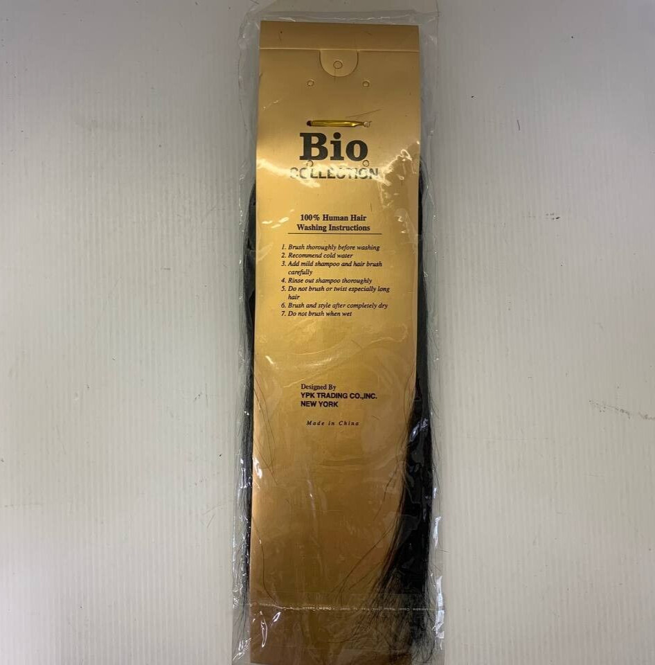 Bio Collection Gold Tangle Free 100% Human Hair Yaky 12” Color 1