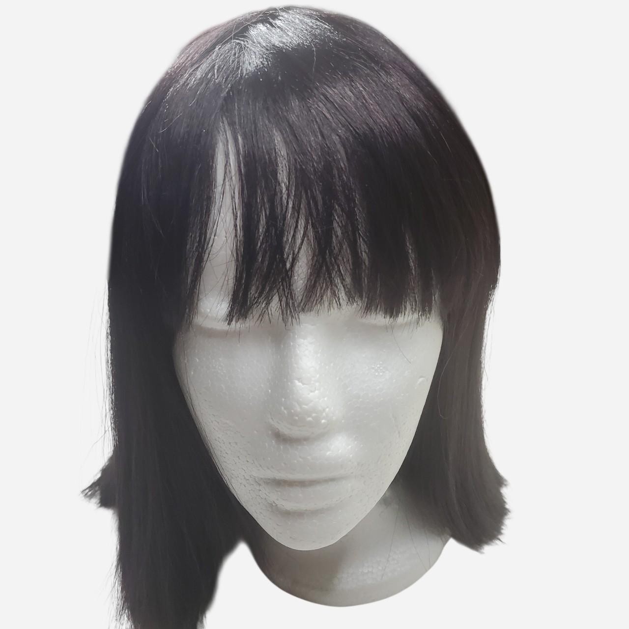 Shake-n-go Wig Womens Shoulder Length Black Cherry Straight Bangs Cosplay