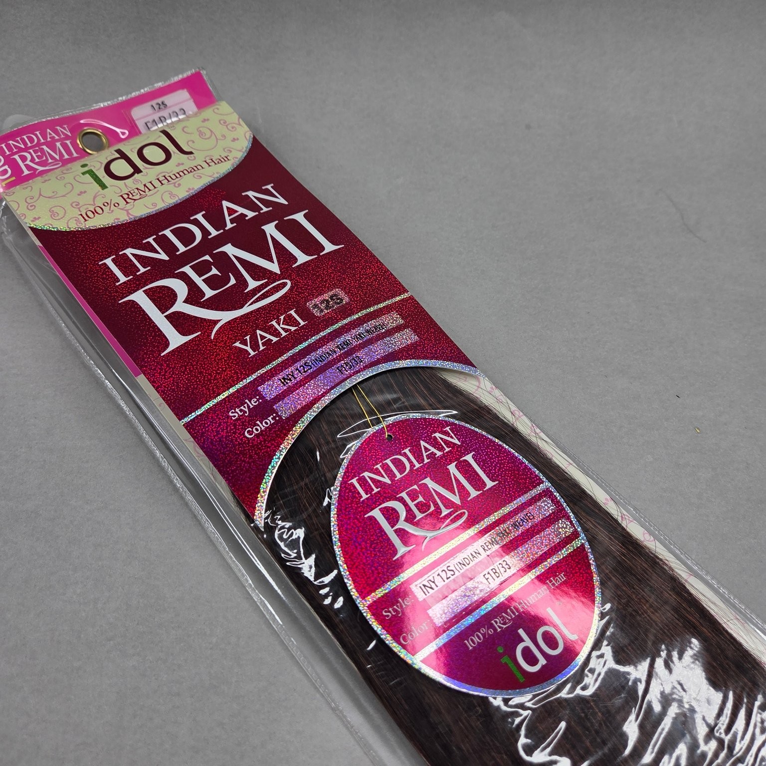 Idol Indian Remi Yaki Human Hair Weave 12S F1B/33