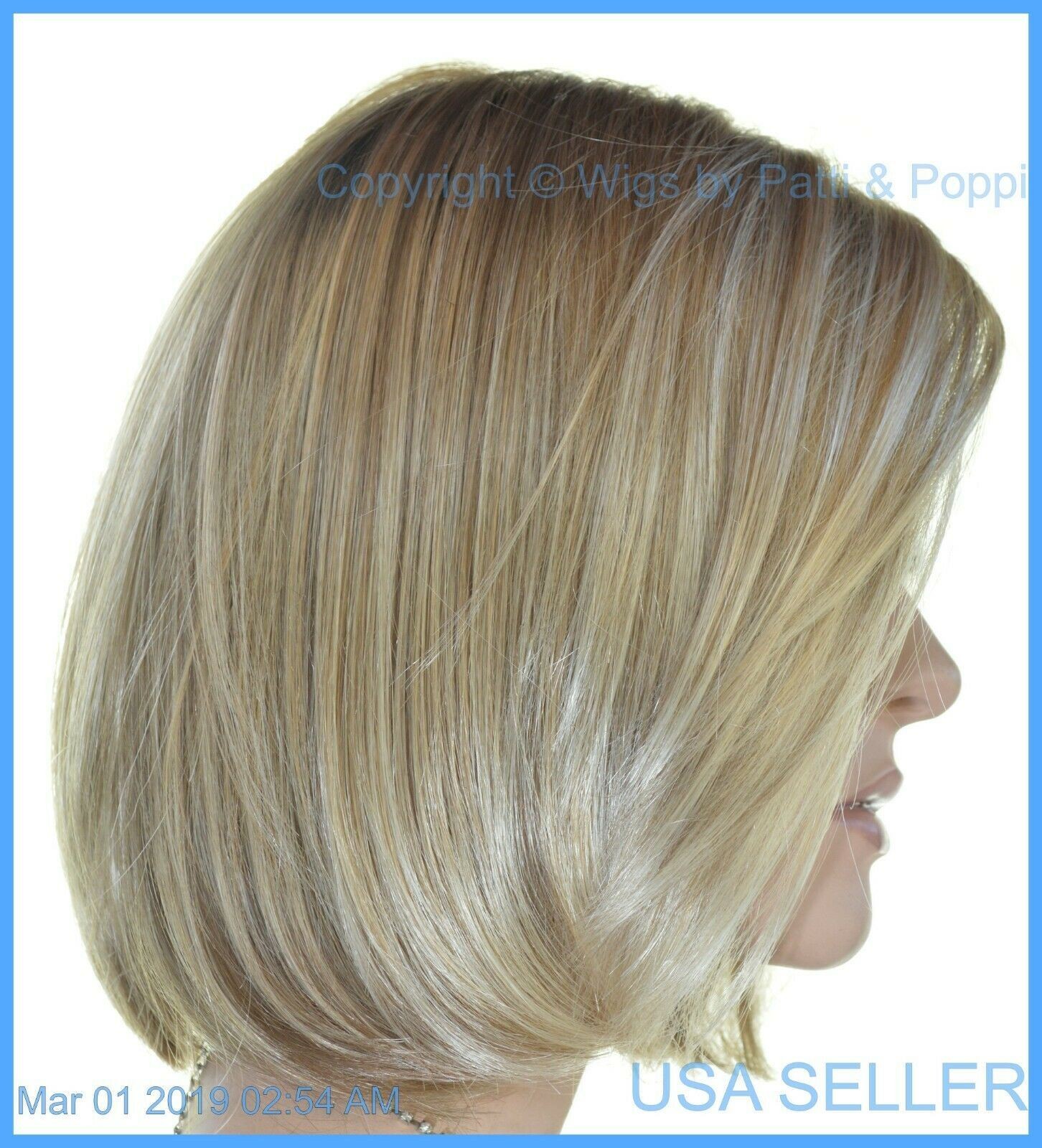 Kristen Renau LACE FRONT WIG “12FS8” HOT SASSY STUNNING ROOTED BLOND BOB