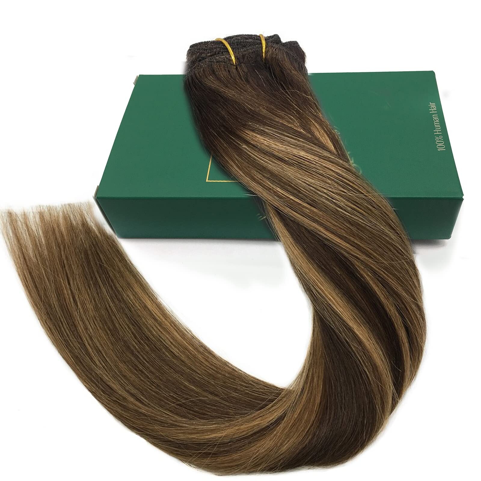 GOO GOO Clip-in Hair Extensions for Women, Soft & Natural, Handmade Real Huma…