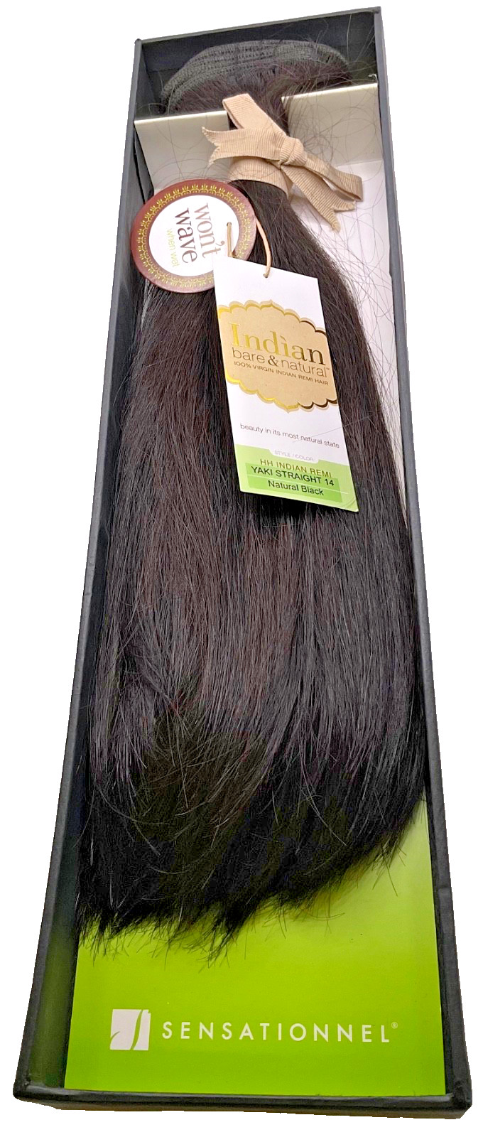Sensationnel Indian Bare & Natural 100% Indian Remi Yaki Straight Nat Black 14″