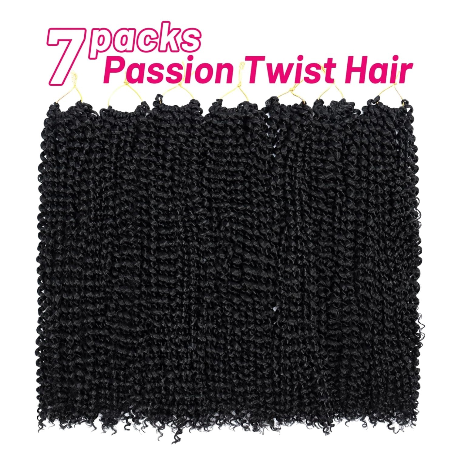 Boho Style Passion Twist Braiding Hair 18 Inch – Pack of 7