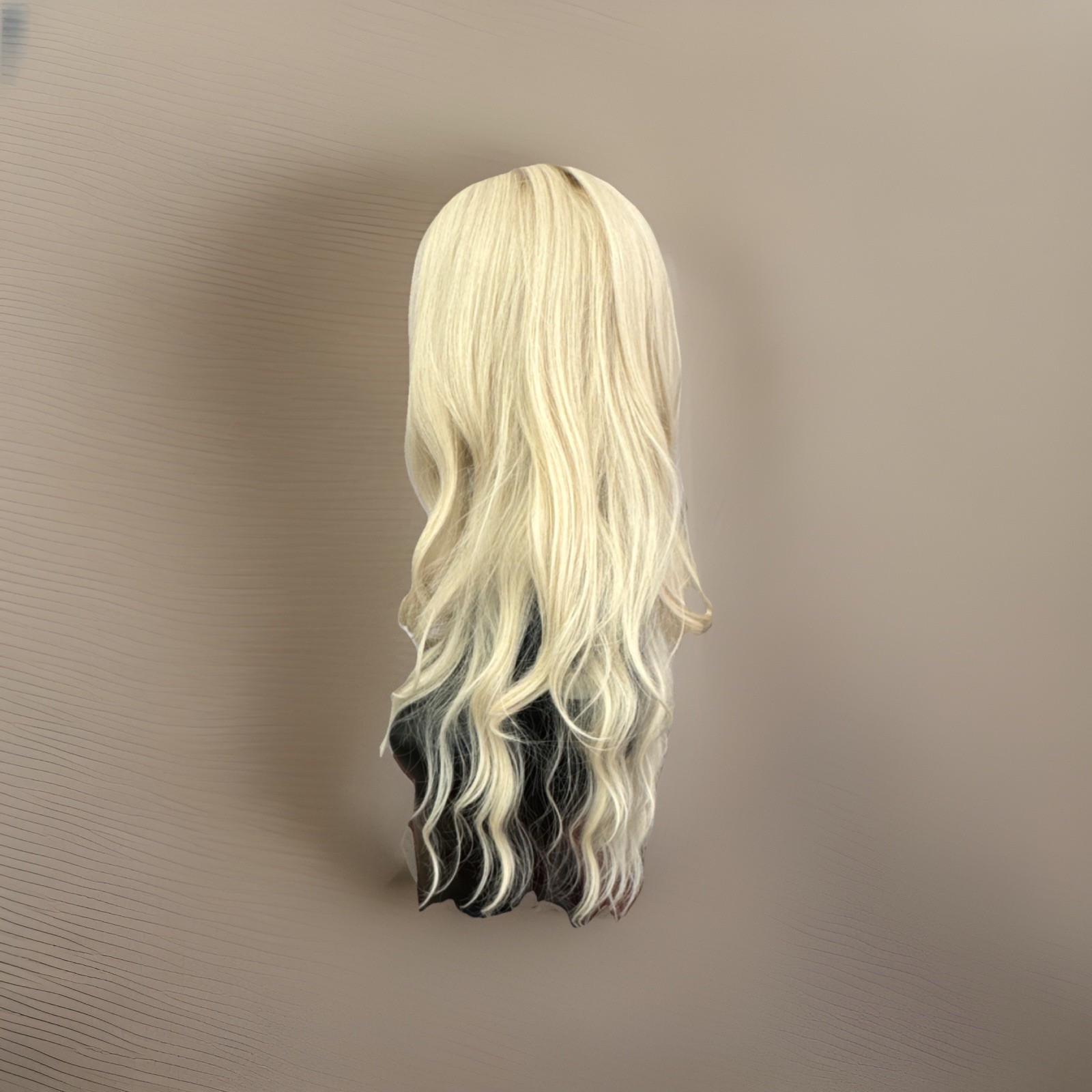 Platinum Blond Wavy Synthetic Lace Front Wig Heat-Resistant Adjustable Strap