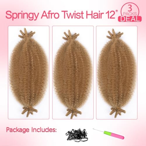 Synthetic Curly Crochet Hair for Black Women Marley 12 Inch (Pack of 3) #27