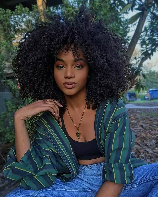 Black Afro Curly Wigs with Bangs for Women Kinky Curly Afro Wig for Black Women