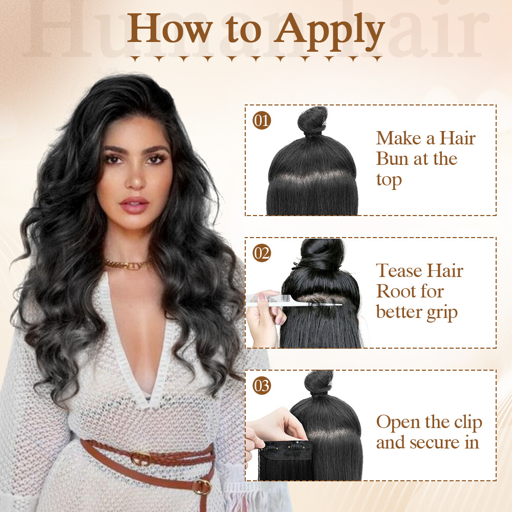 100% Real Natural Full Head Clip in Hair Extensions 8Pcs Straight Wavy Synthetic