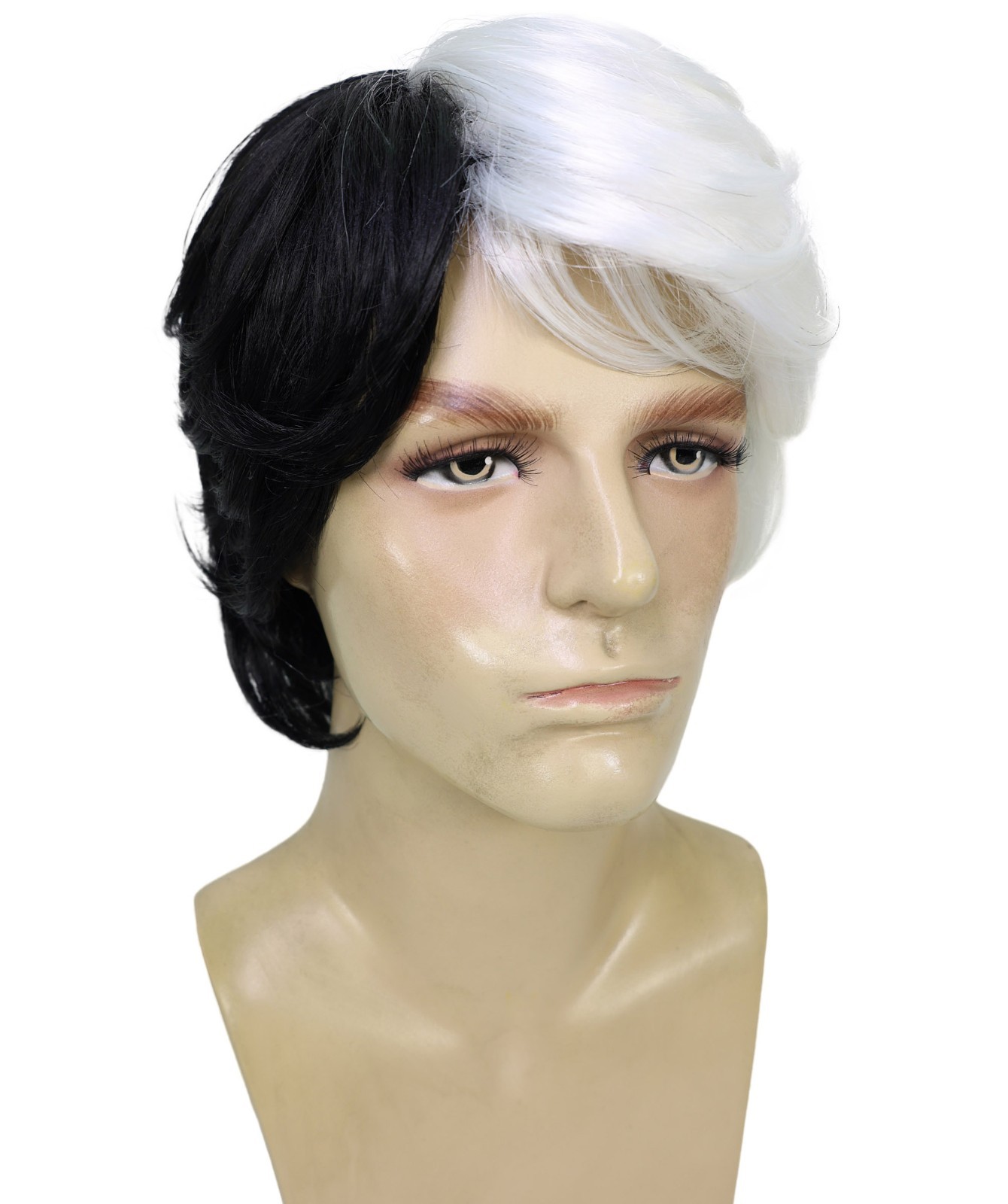 Snow Movie Men Wig, Multiple Color Option Halloween Wig, Breathable Capless Cap