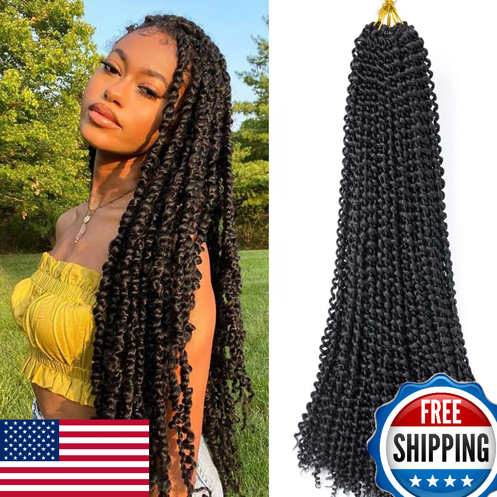 36 Inch Passion Twist Hair Water Wave Crochet Braids 8pcs Soft Lightweight