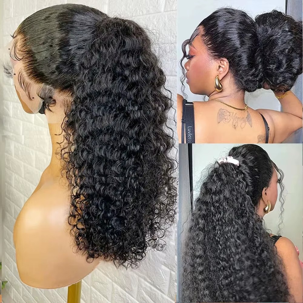 13×6 13×4 Lace Frontal Wig 360 Full Lace Wig Kinky Curly 30 Inch Lace Front Wigs