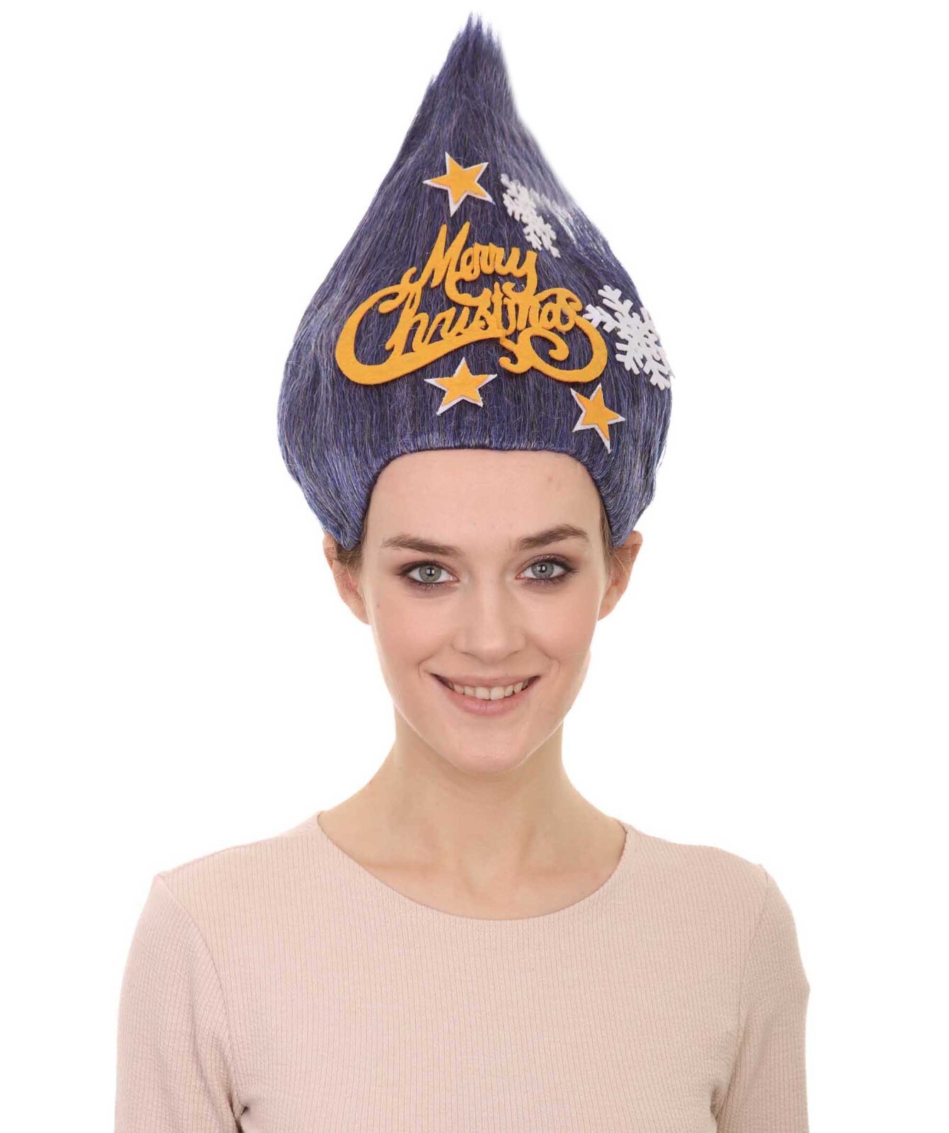 HPO Adult Women Christmas Tree Troll Wig, Flame-retardant, HW-2661A