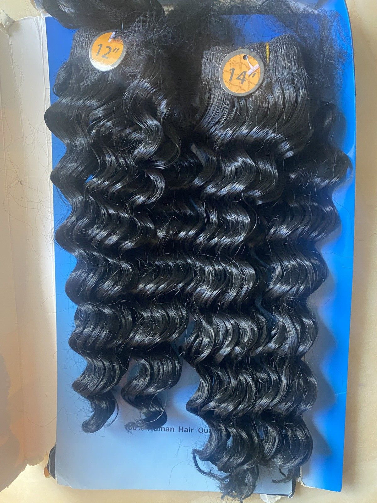 HAIRTREND SYNTETHIC HAIR ALL IN ONE DEEP WAVE 12 12 14 14 &”12 CLOSURE COLOR 1B