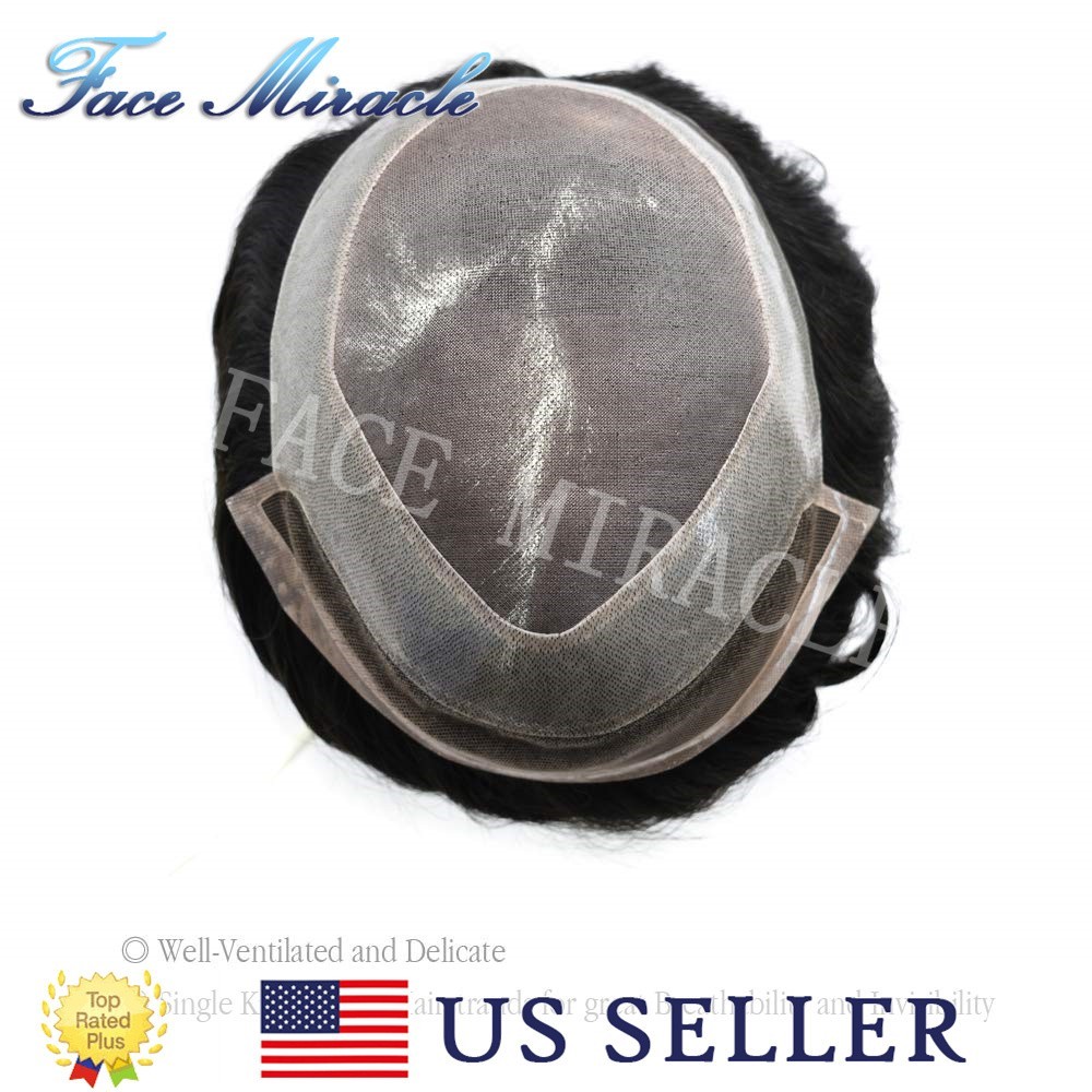 Mens Hair Piece Toupe for men Fine Mono Lace Front Men’s Toupee Human Hair Unit