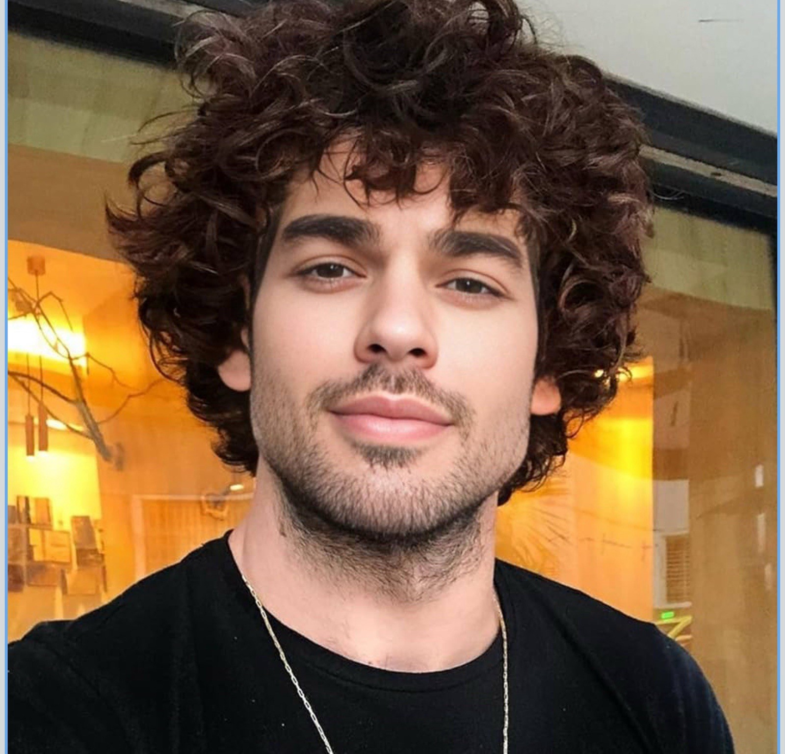 QUEENTAS Brown Men Wig Short Curly Hair Wig for Men Synthetic wig