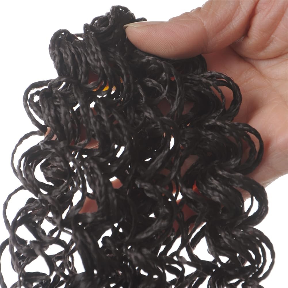 8Packs Long Wavy Thin ZiZi Box Braids Crochet Twisted Hair 28inch Curly Micro…