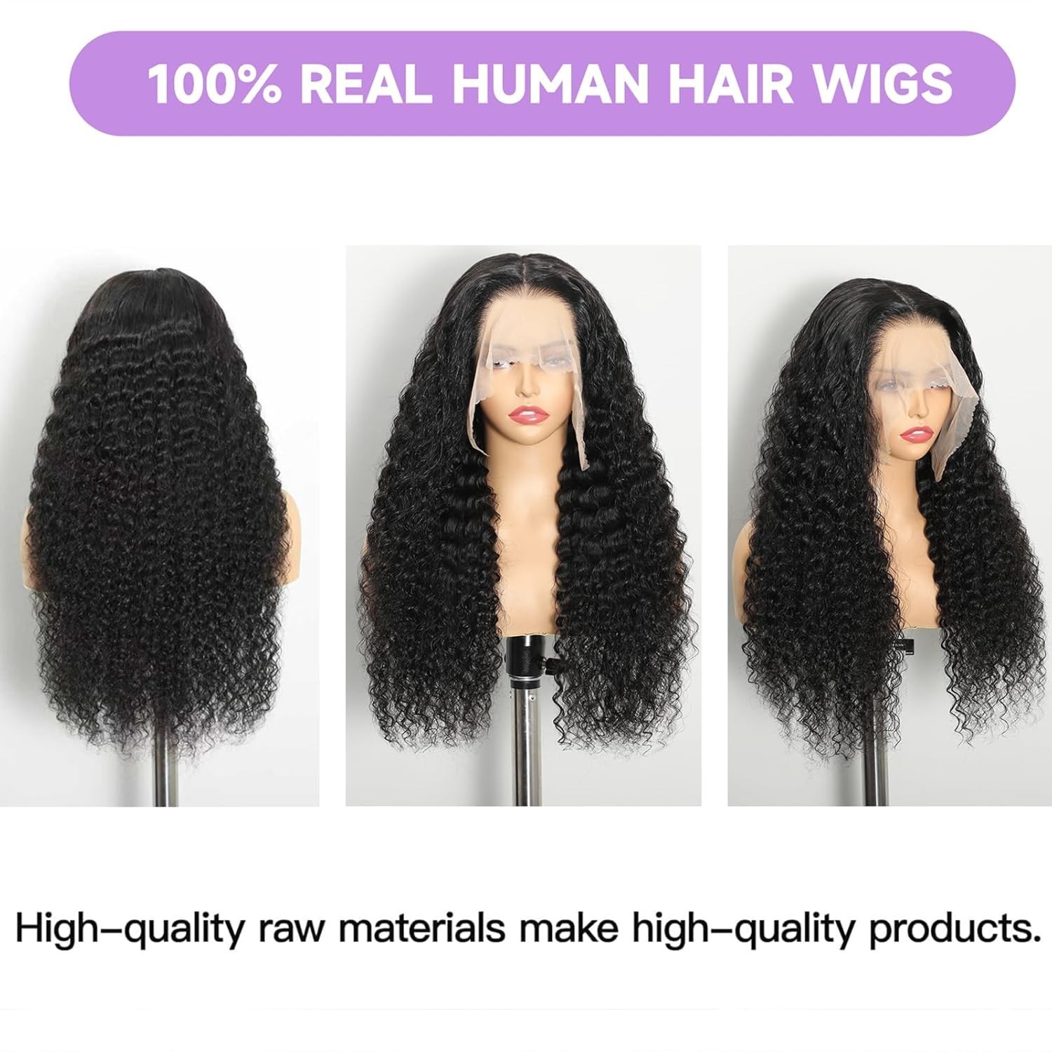 26 Inch Deep Wave Wig Human w/ Baby Hair 200 Density 13×6 Lace for Black Women
