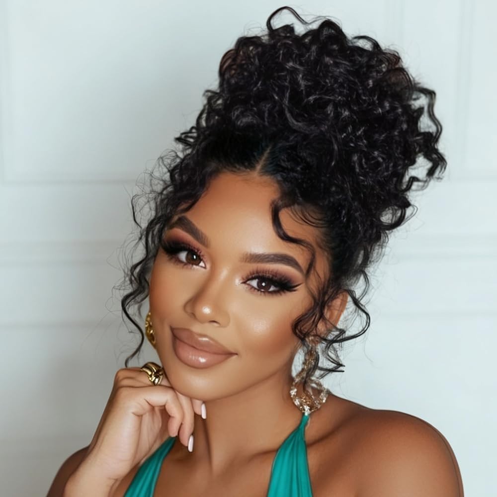 22 Inch HD Lace Front Wig – Water Wave, Glueless, Pre-Plucked, 200 Density Human