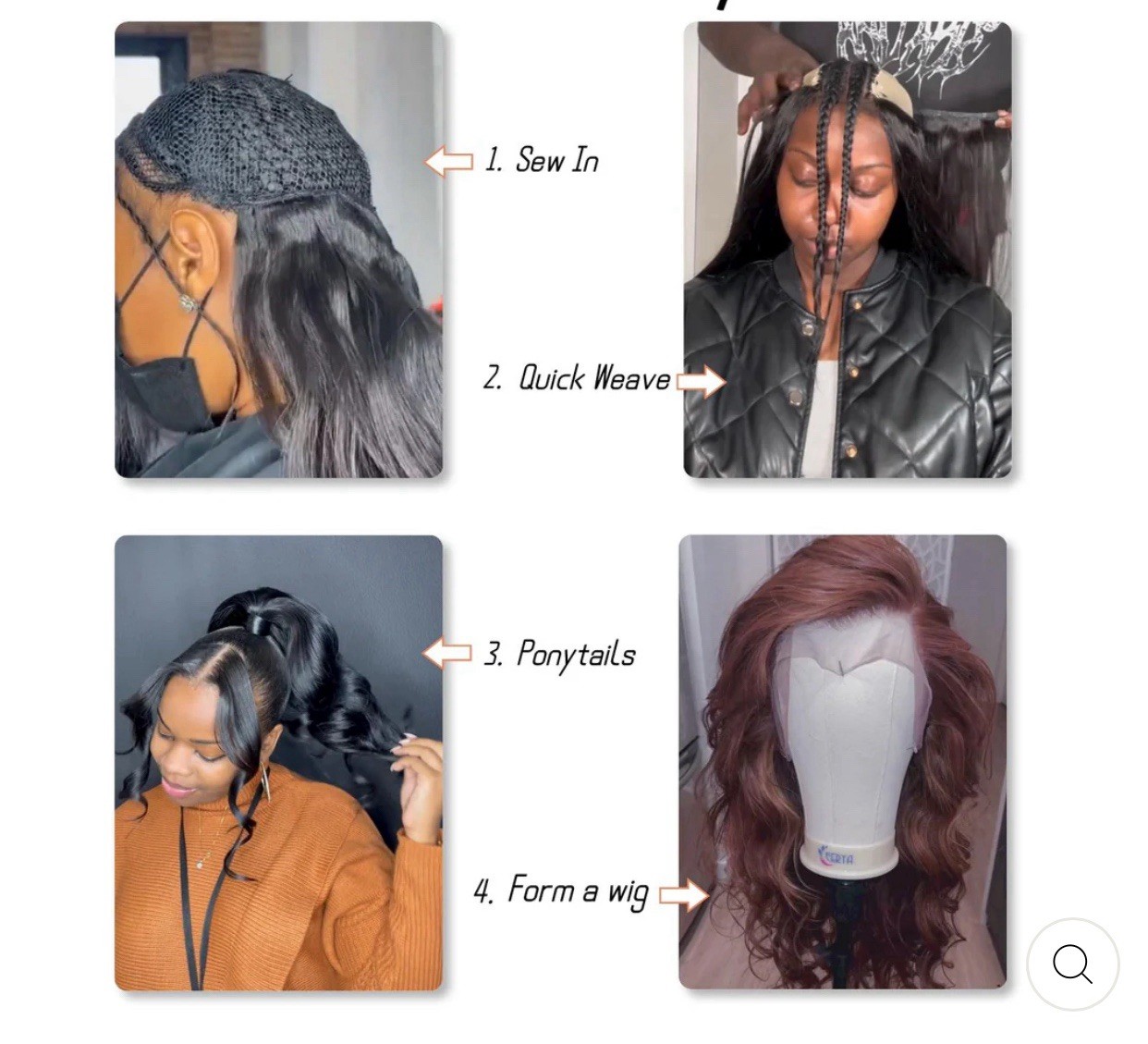Ashine 100% Brazilian Human Hair Extensions-Black 107-1B#-20”-DC Deep Curly