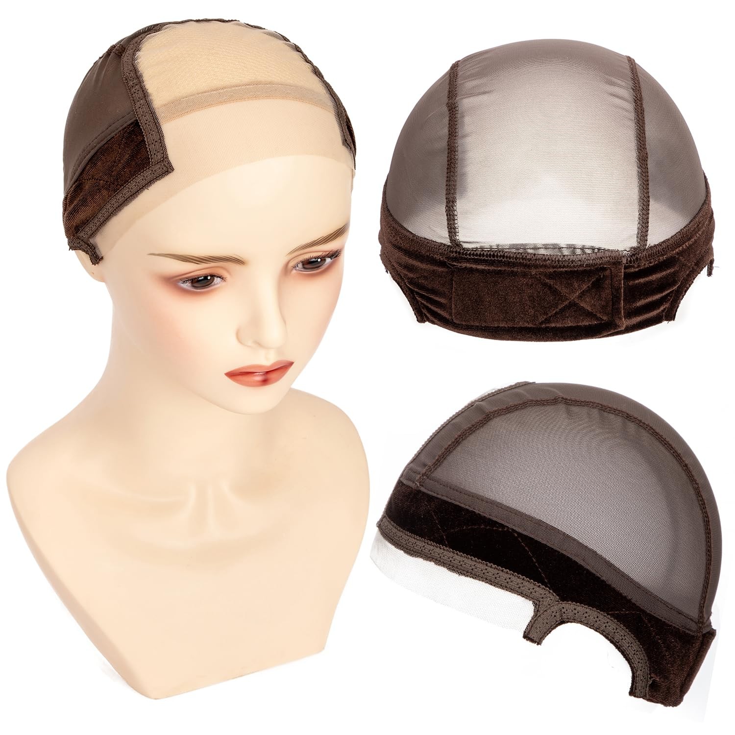 koskusder Lace Wig Caps for Women, with Grip Band 1pcs-4×5-brown