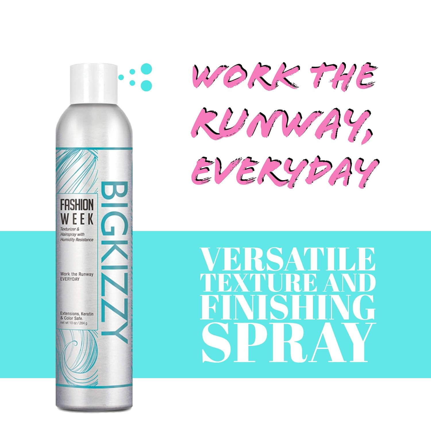 Fashion Week Hairspray & Texture Spray – Medium Hold Setting Spray for All Day +