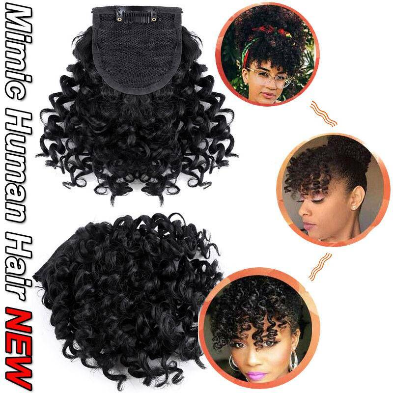 Real Thick Bangs Clip in Front Fringe AS Human Hair Extensions Fake Topper Bangs