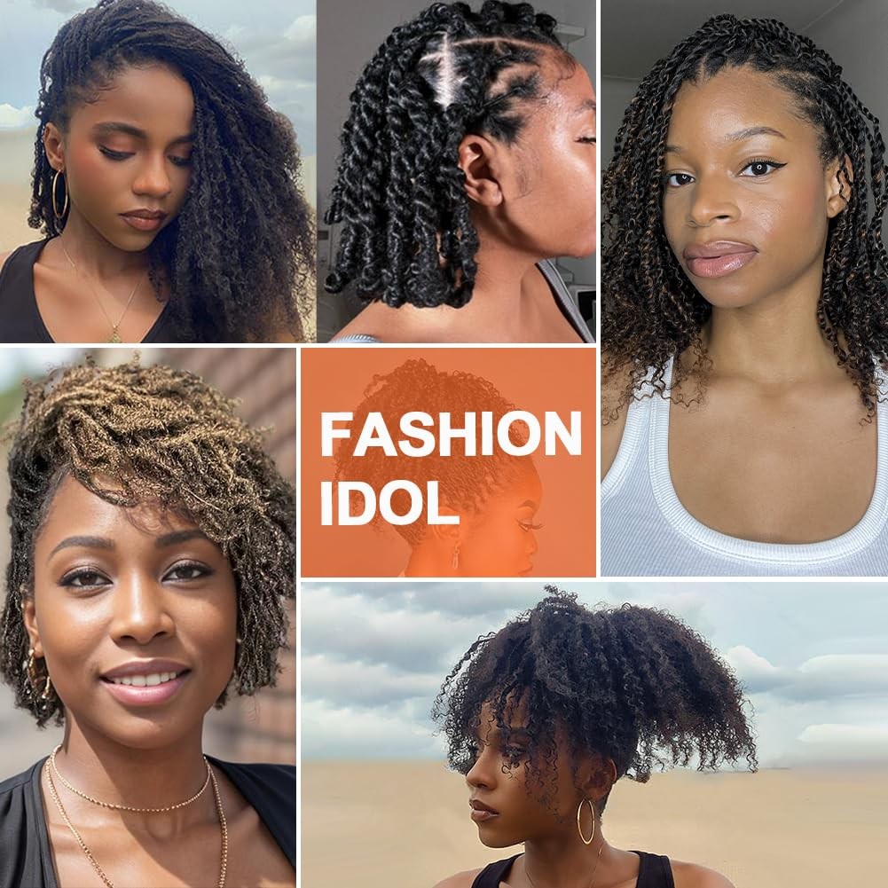 Fashion Idol Afro Kinkys Bulk Human Hair For Mini Twist Dreadlock Extensions