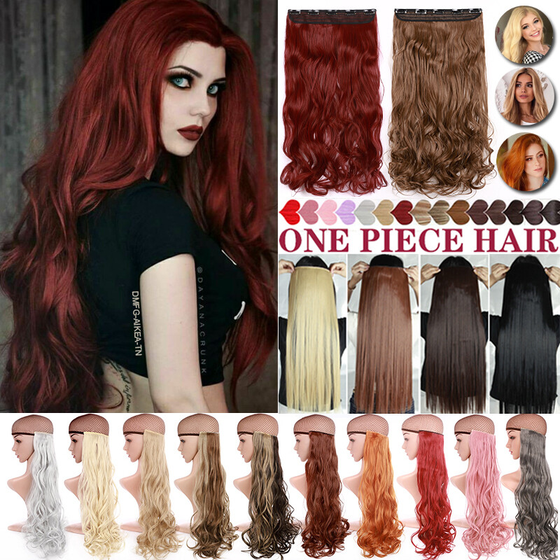 REAL LONG 30″ Hairpiece Thick Clip In One Piece Hair Extension Natural as Human