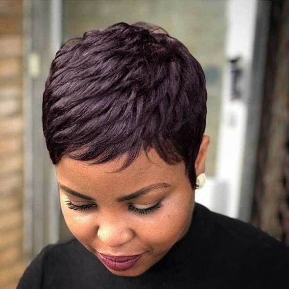 Natural Looking Short Pixie Wig with Face-Framing Bangs, Adjustable Straps