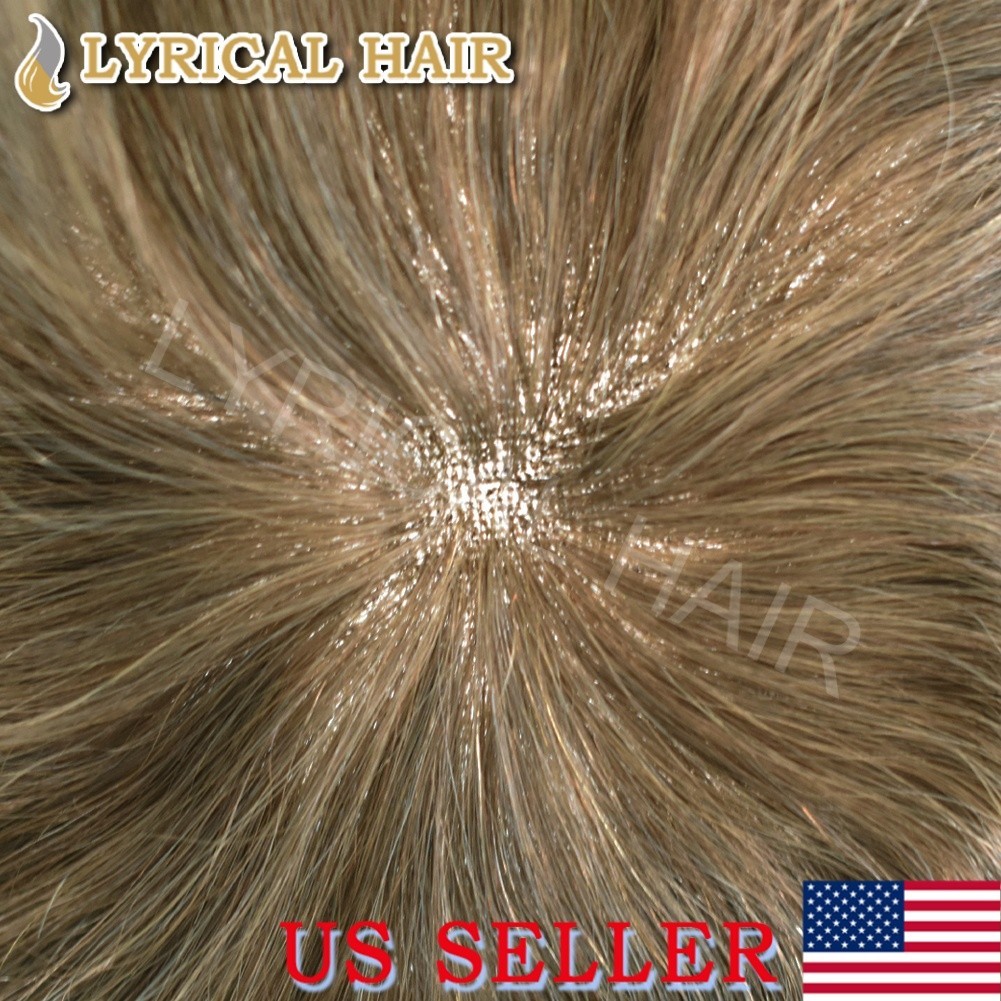 Mens Toupee Full Swiss Lace Hairpiece Bleached All Color Hair Replacement System
