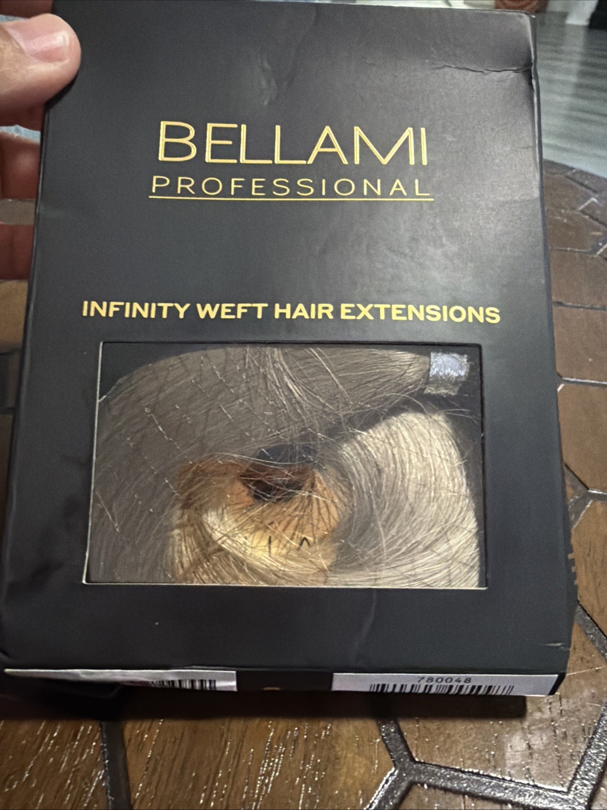 BELLAMI INFINITY WEFT HAIR EXTENSIONS 16in 60g Cool Mocachinno Brown White Blond