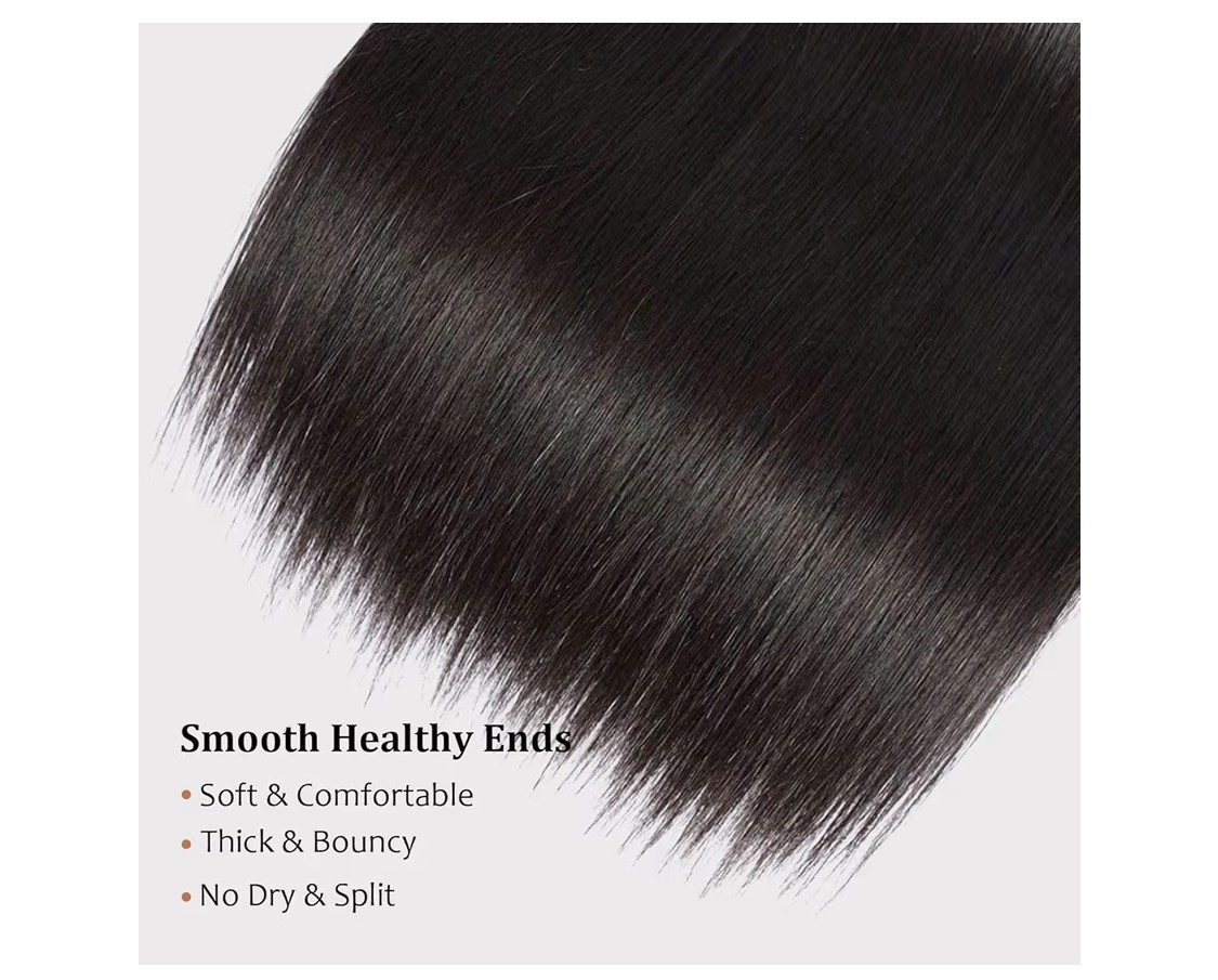 Straight Human Hair Bundles 16 18 20 Inch 3 Bundles 300g/Pack 12A Unprocessed F
