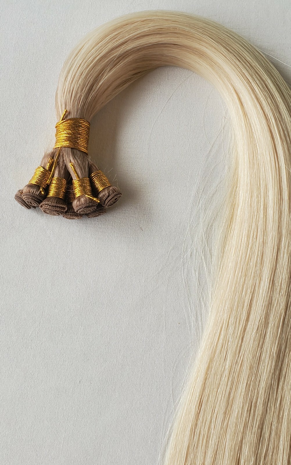 18″, 20″, 22″ Rooted Hand-Tied Weft, 100 grams, Human Hair Extensions #T17/1001