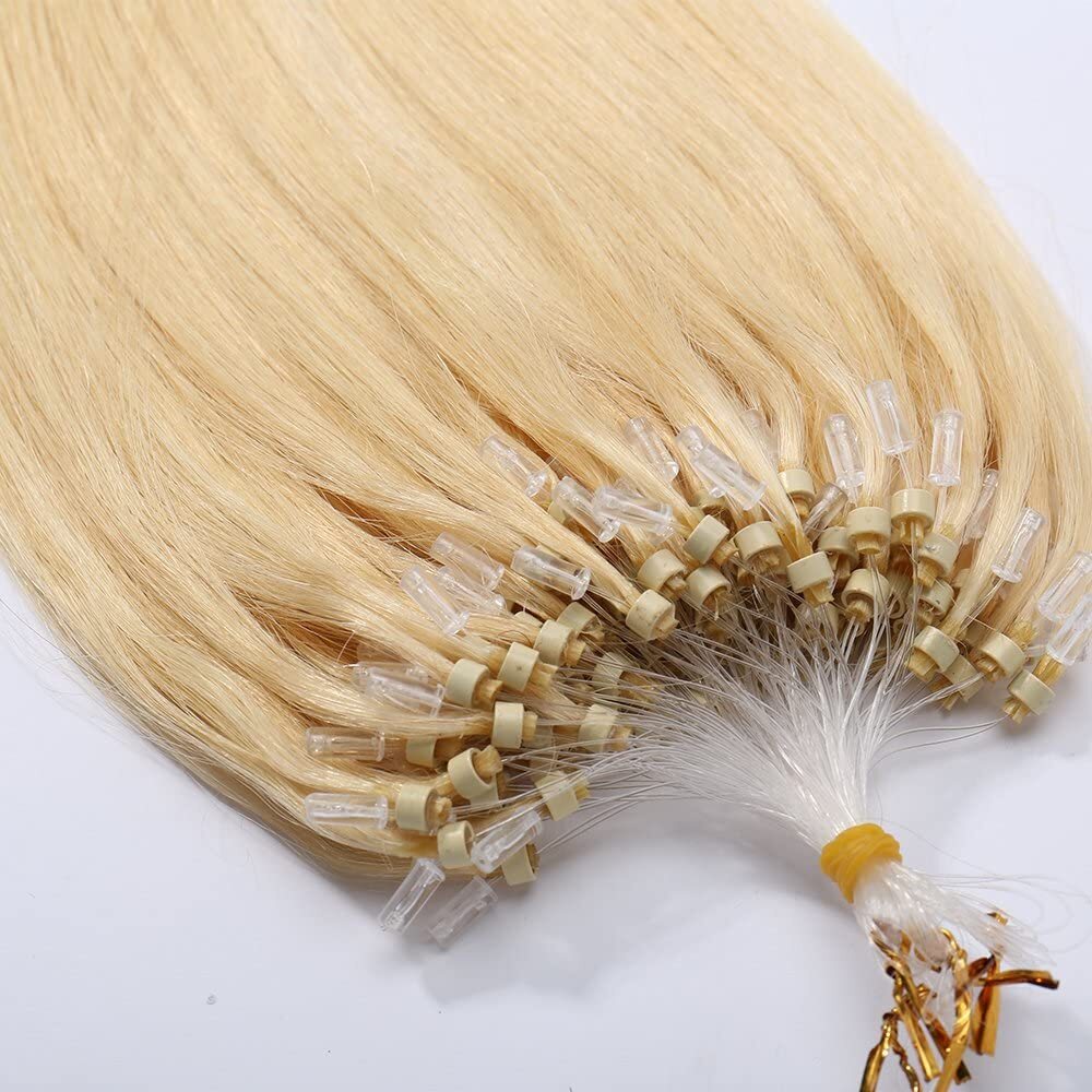 Micro Link Human Hair Extensions Micro Loop Remy Indian Straight Hair 16″-26″ US